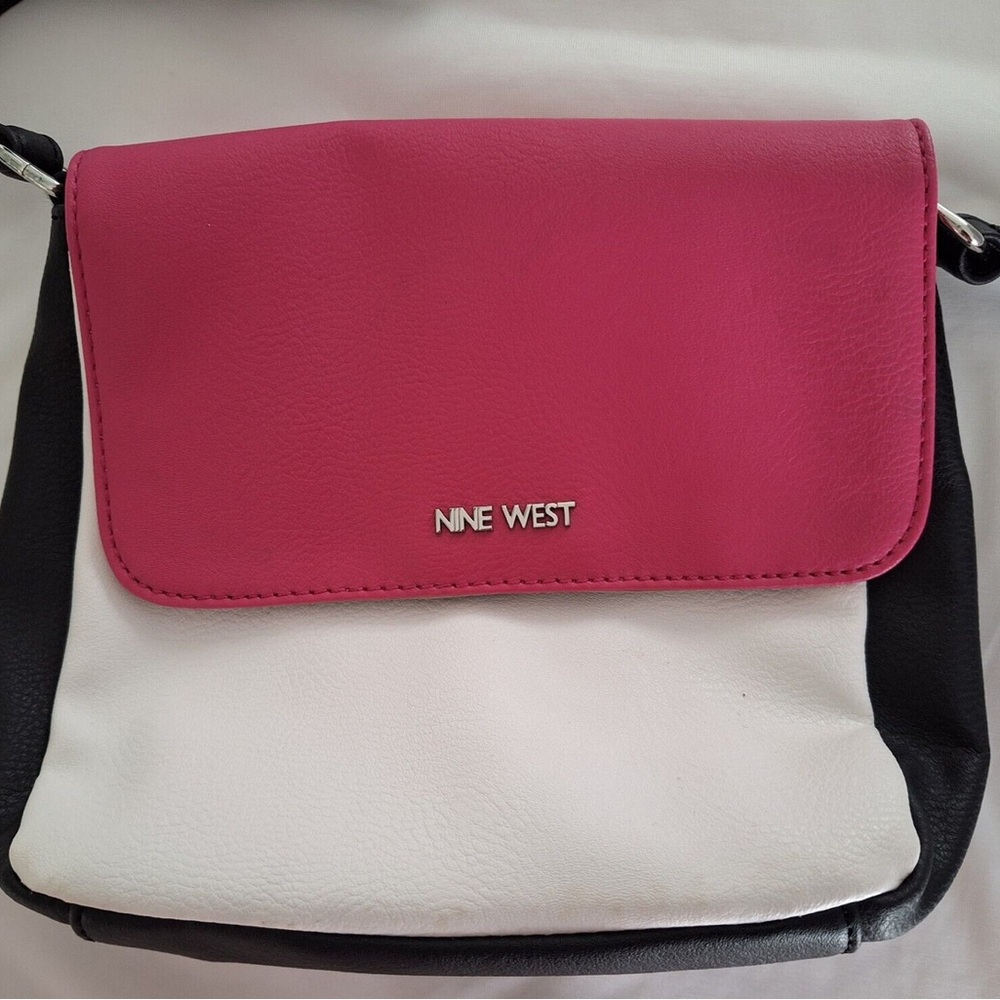 Nine West Pink, White & Black Colorblock Crossbody